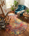 Colorburst Oasis Collection Area Rug -  Azura Oval Multi  lifestyle 78