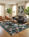 Seville Elegance Collection Area Rug -  Malaga Rectangle Gray  lifestyle 18
