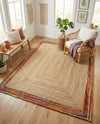 Woven Seaside Jute Collection Area Rug - Seabrook Rectangle Natural  lifestyle 10