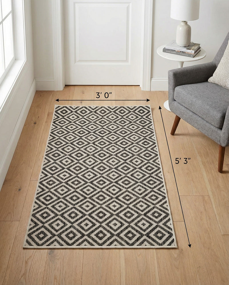 Urban Oasis Rugs Collection Area Rug -  Rooftop (Charcoal Gray) Rectangle Charcoal Gray  lifestyle 4
