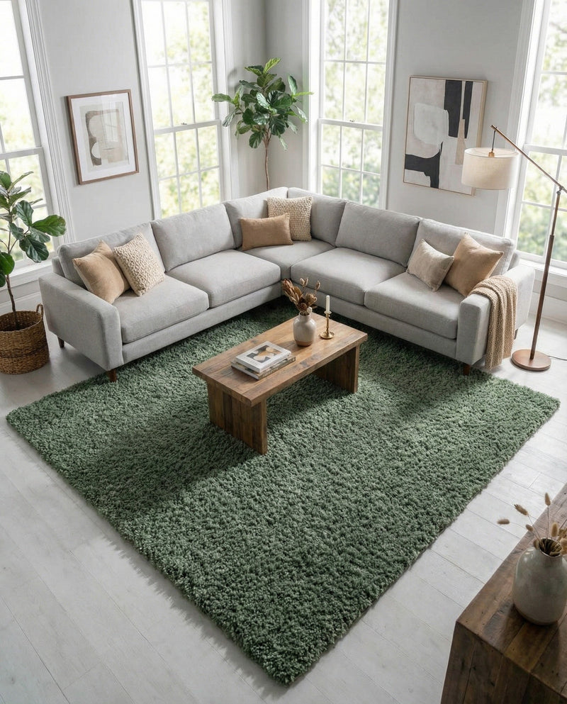 Alpine Plush Collection Area Rug -  Cortina (Sage) Square Sage  lifestyle 77