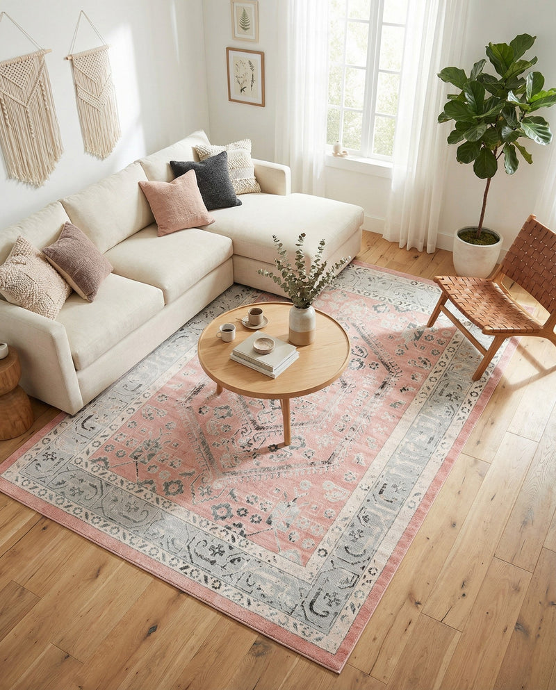 Adriana Terrace Collection Area Rug - Capri (Rose) Rectangle Rose  lifestyle 9
