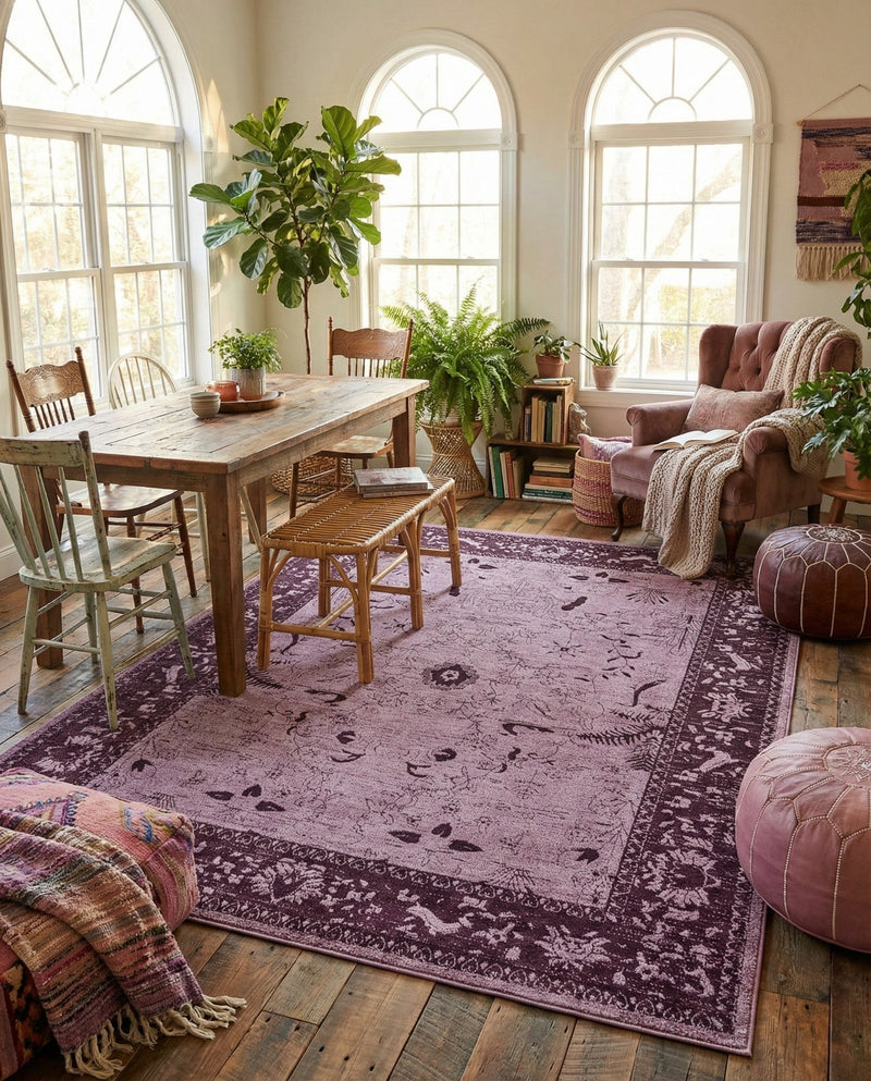 Horizon Collection Area Rug -  Apex (Purple) Rectangle Purple  lifestyle 15