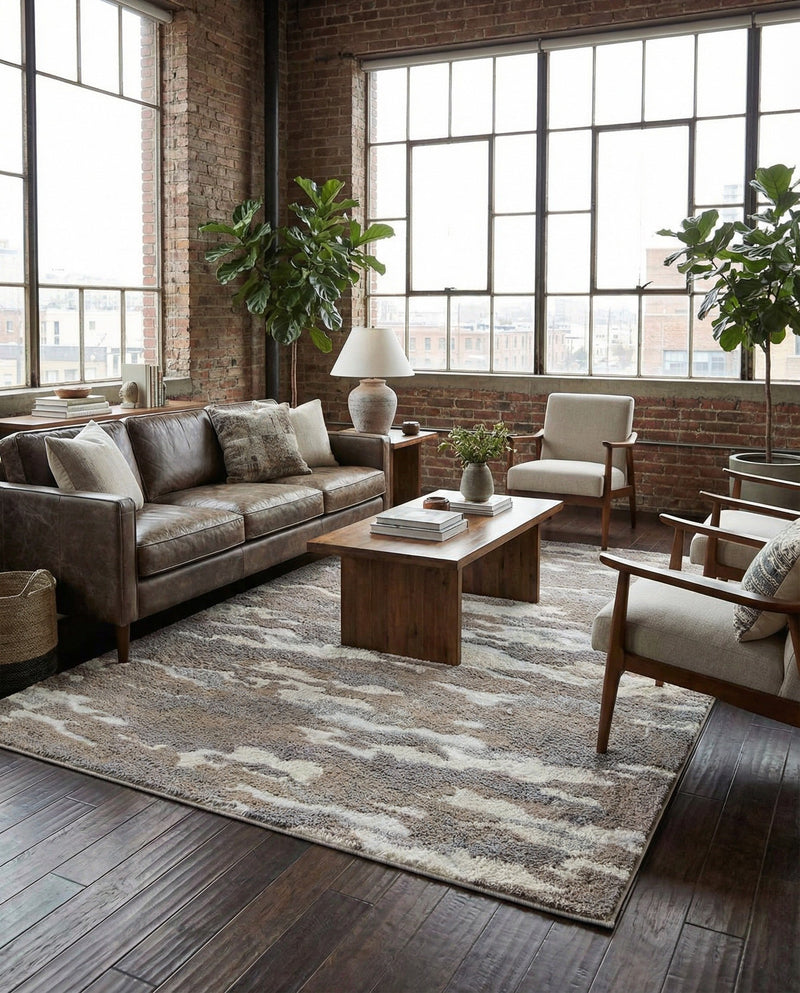Sienna Collection Area Rug -  Veneto Rectangle Cloud Gray  lifestyle 26