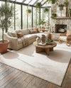 Solid Shag Seaside Collection Area Rug - Azure Cove (Ivory) Rectangle Ivory  lifestyle 19