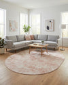 Luminara Sands Collection Area Rug - Elysium (Carnation Pink) Oval Carnation Pink  lifestyle 30