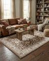 Savannah Elegance Collection Area Rug - Augusta (Brown) Rectangle Brown  lifestyle 21