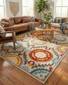 Outdoor Marrakesh Collection Area Rug -  Asilah Rectangle Ivory Beige  lifestyle 17