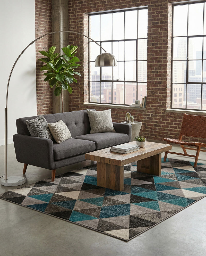 Seville Elegance Collection Area Rug -  Malaga Rectangle Gray  lifestyle 22