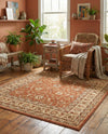 Jaipur Elegance Collection Area Rug -  Nahargarh (Brick Red Light Rose) Square Brick Red Light Rose  lifestyle 51