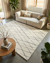 Sahara Berber Wool Collection Area Rug - Marrakesh Rectangle Pure Ivory  lifestyle 28