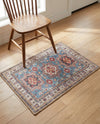 Heritage Elegance Collection Area Rug -  Neuschwanstein Rectangle Light Blue  lifestyle 24