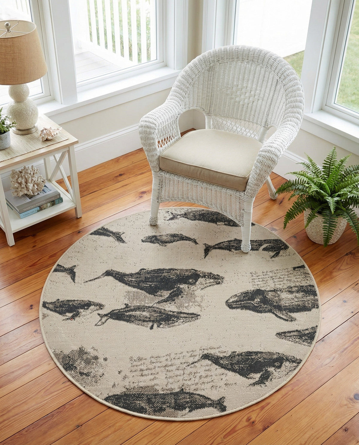 Seaside Haven Rugs Collection Area Rug -  Seabreeze Round Beige  lifestyle 82