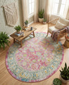 Arcadia Rugs Collection Area Rug -  Shangri-La Oval Pink  lifestyle 79