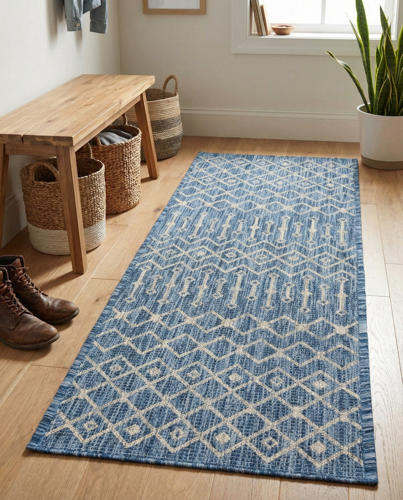 Savannah Pergola Collection Area Rug -  Pergola (Blue) Runner Blue  lifestyle 31