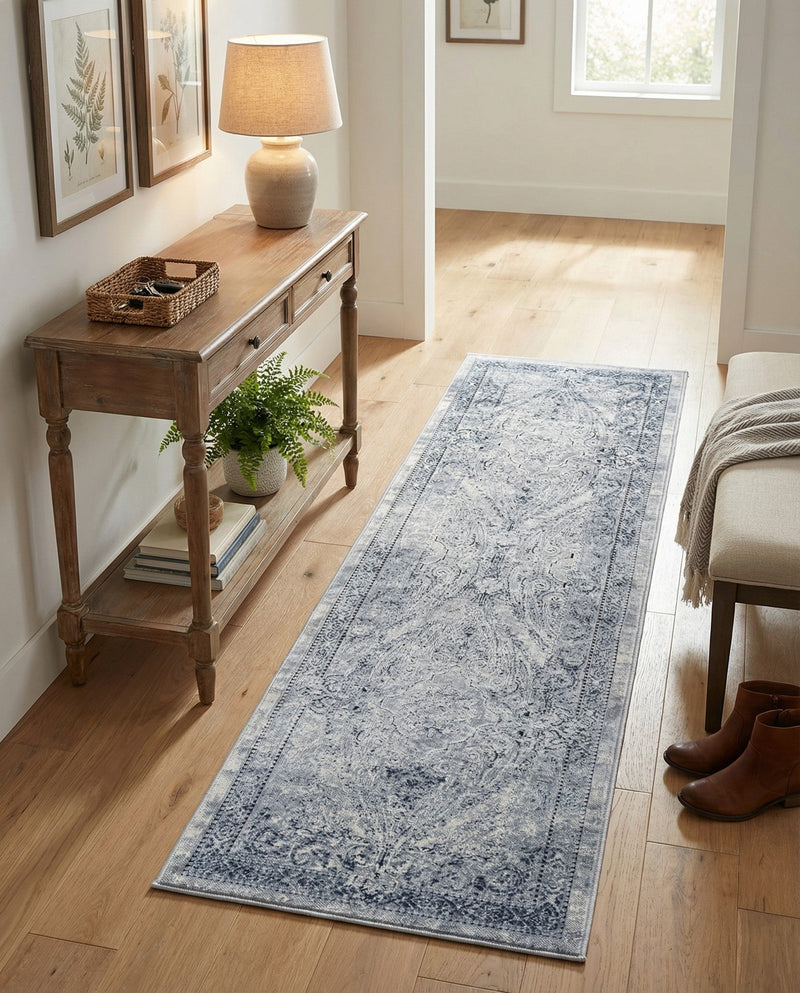 Coastal Manor Collection Area Rug -  Seagrove Runner Dark Blue  lifestyle 57