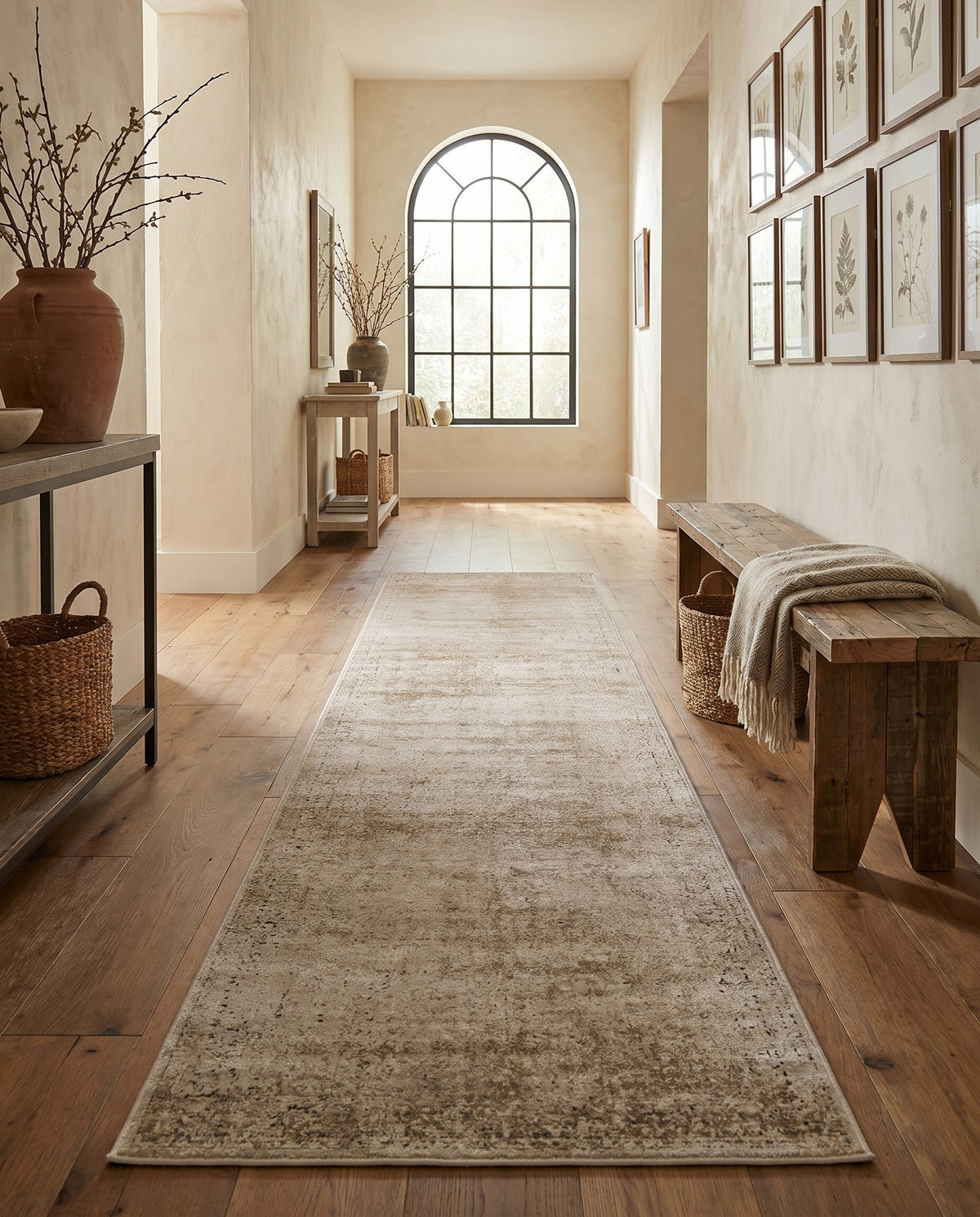 Coastal Manor Collection Area Rug -  Marina Runner Beige  lifestyle 118