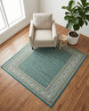 Soho Elegance Collection Area Rug -  Mercer (Turquoise) Square Turquoise  lifestyle 77