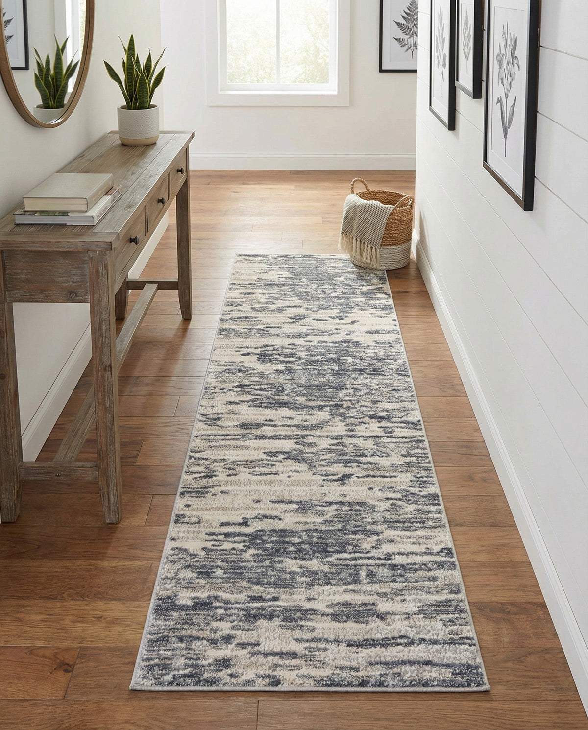 Serenity Sands Collection Area Rug - Dunescape Runner Gray  lifestyle 135
