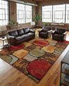 Bistro Lounge Collection Area Rug -  Cappuccino Rectangle Multi  lifestyle 3