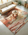 Savannah Threads Collection Area Rug -  Taklamakan Square Multi  lifestyle 50