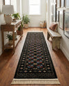 Samarkand Elegance Collection Area Rug -  Margilan (Dark Green) Runner Dark Green  lifestyle 62
