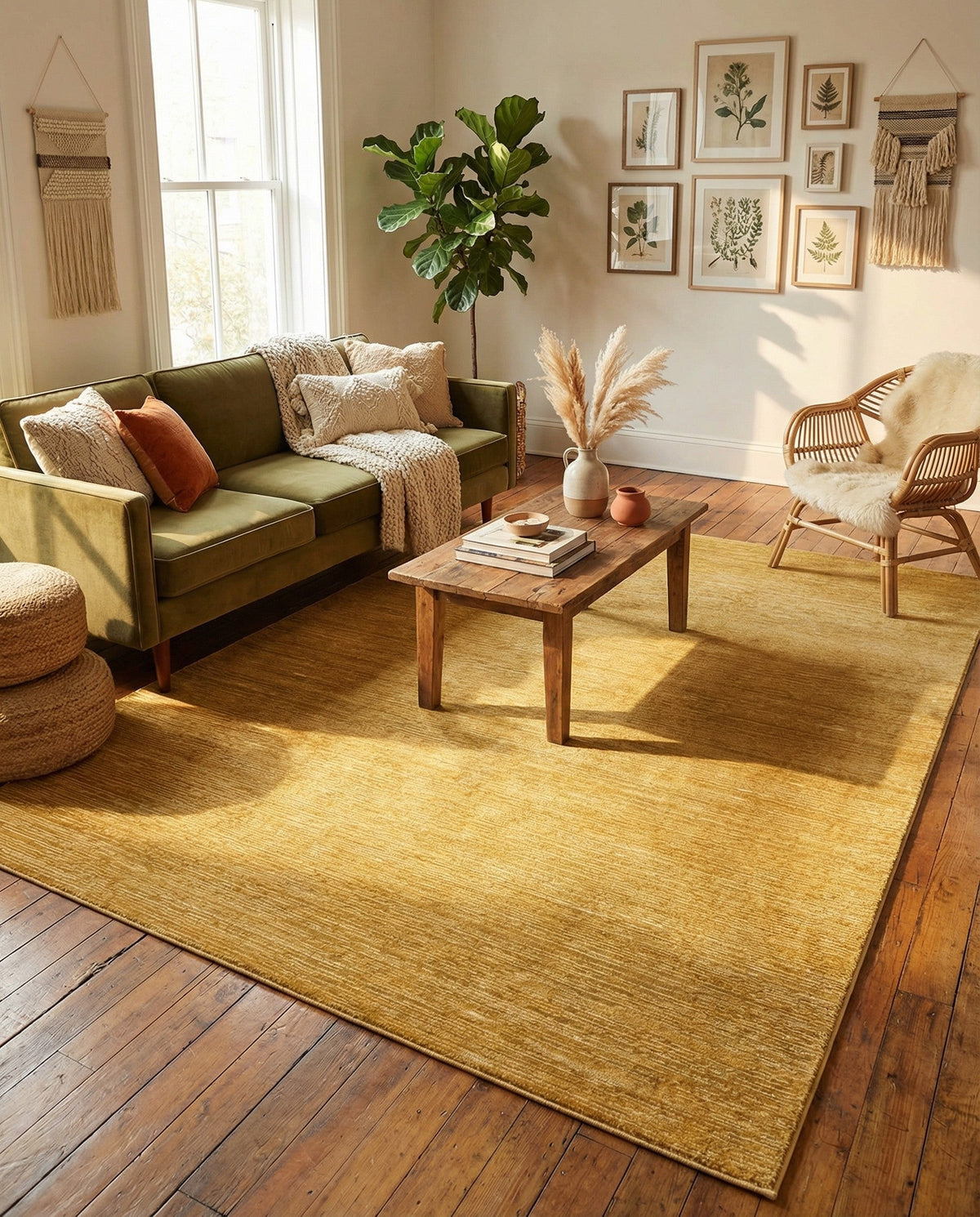 Bloomsbury Elegance Collection Area Rug -  Kensington (Yellow) Rectangle Yellow  lifestyle 20