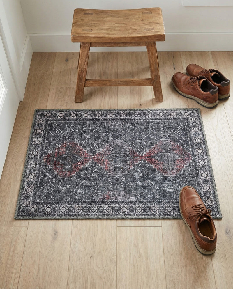 Heritage Elegance Collection Area Rug -  Uffizi Rectangle Gray  lifestyle 26