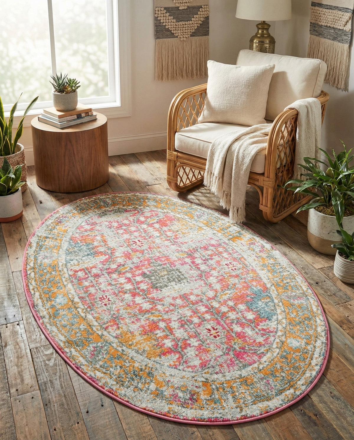 Arcadia Rugs Collection Area Rug -  Olympus Oval Pink  lifestyle 164