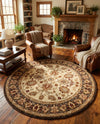 Jaipur Elegance Collection Area Rug -  Jal Round Cream  lifestyle 66