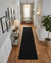 Plush Oasis Collection Area Rug - Serenity (Jet Black) Runner Jet Black  lifestyle 55