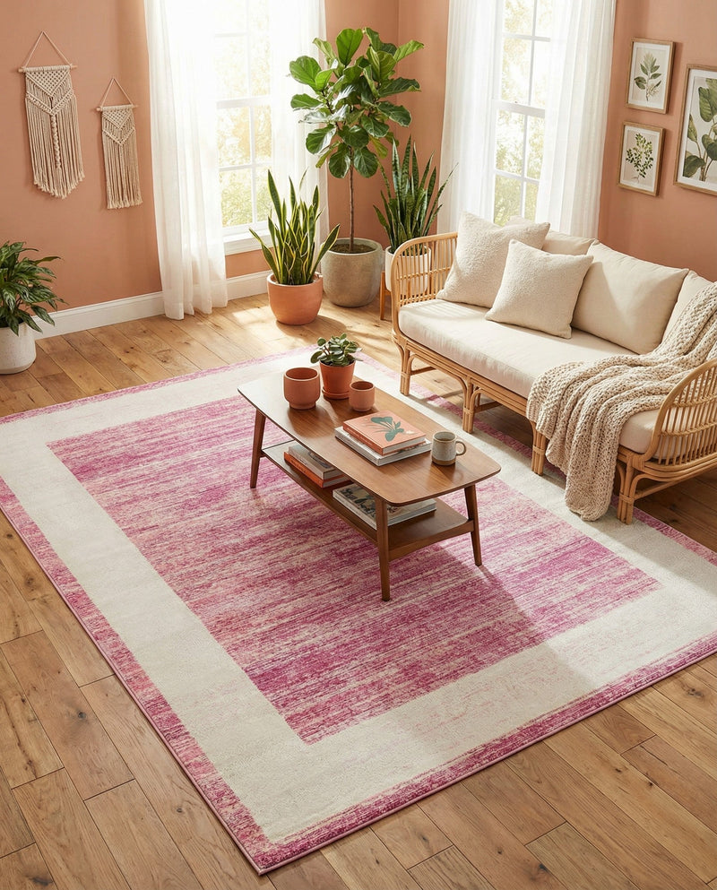 Metro Heights Collection Area Rug -  Park Rectangle Pink  lifestyle 25