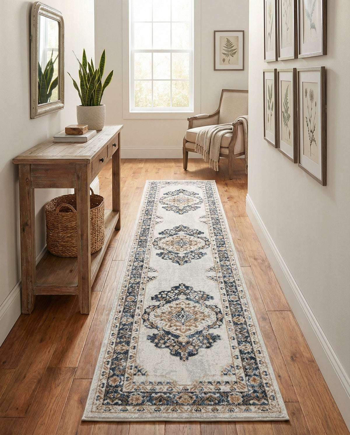 Cambridge Classics Collection Area Rug -  Magdalene (Cream) Runner Cream  lifestyle 83