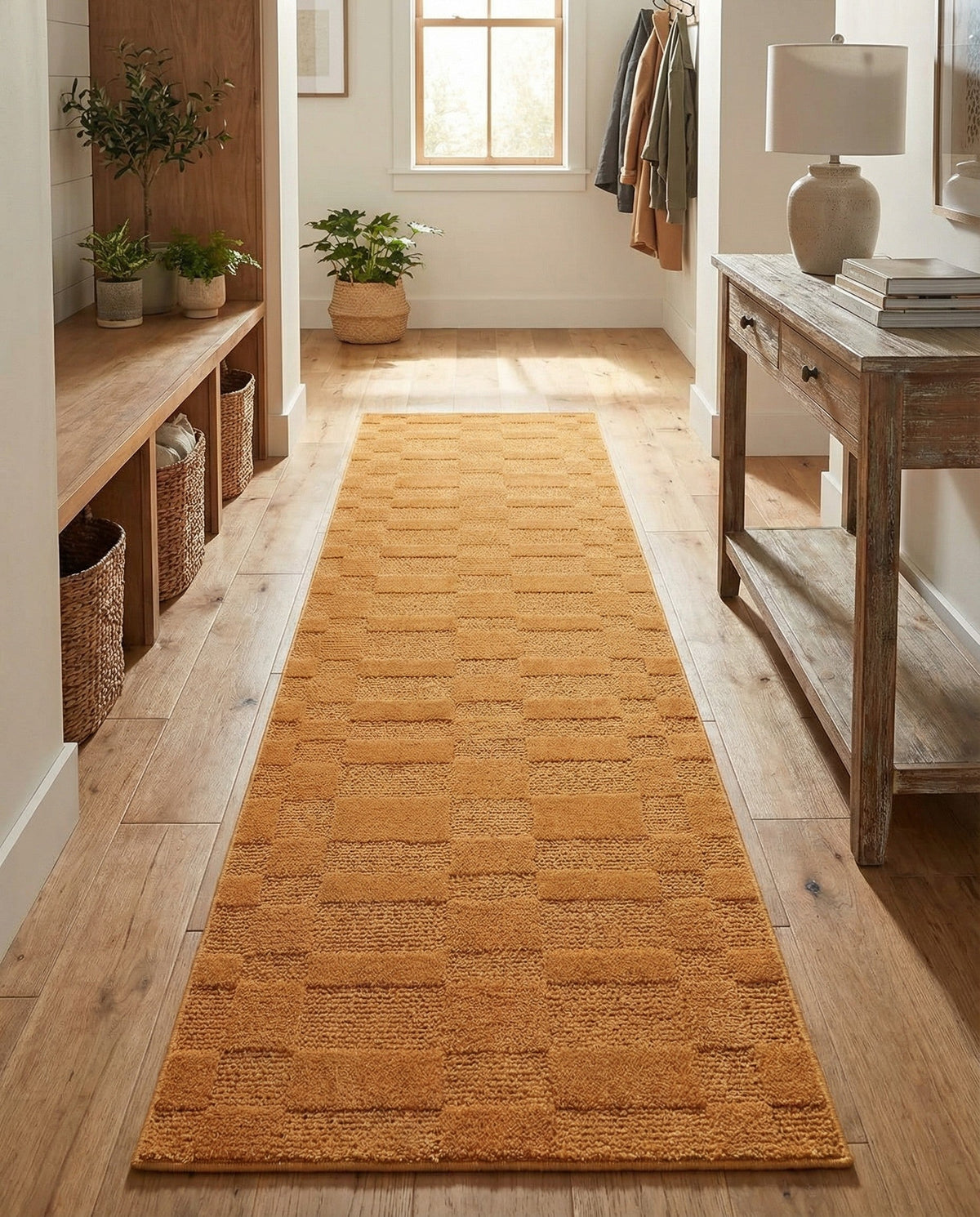 Haven Tapestry Collection Area Rug -  SereneCove Runner Goldenrod Glow  lifestyle 96