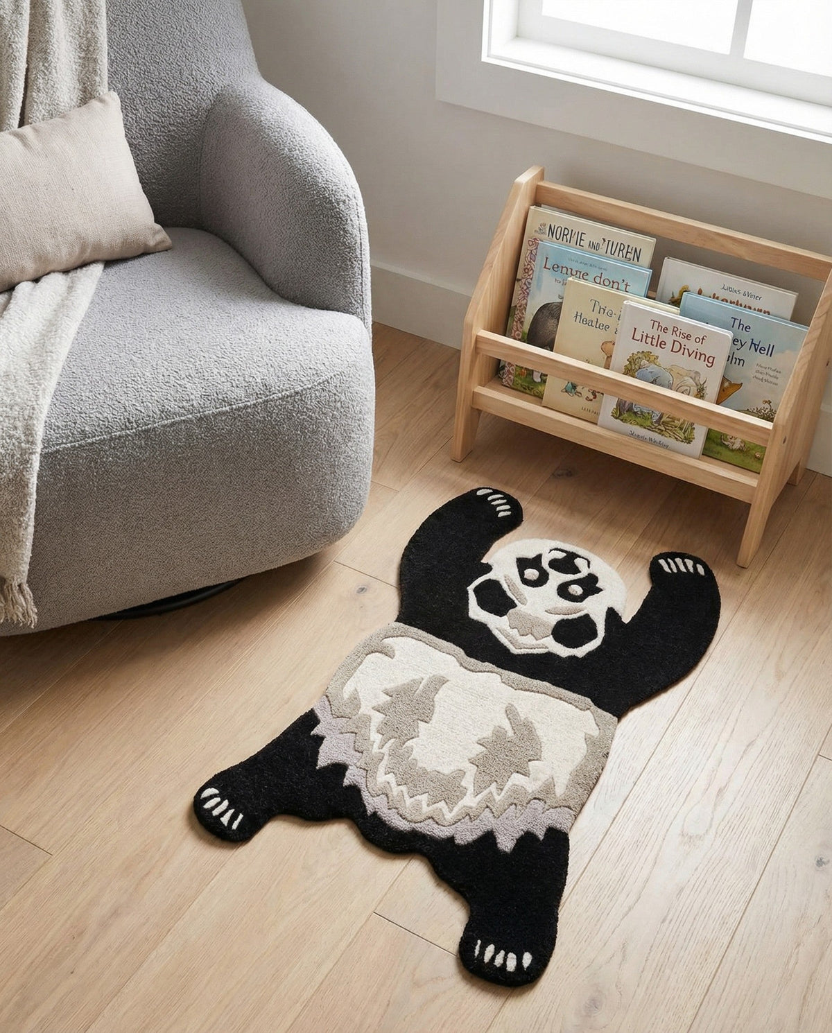 Whimsy Wonders Wool Collection Area Rug -  Mesa Rectangle Black and Gray  lifestyle 12