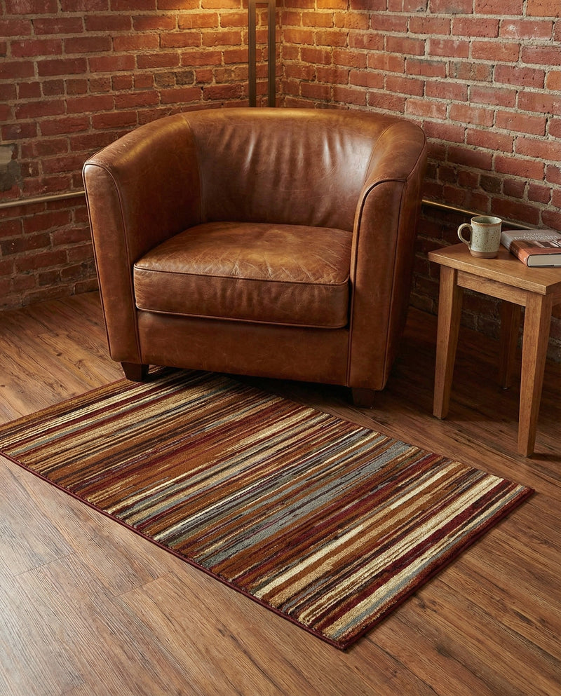 Bistro Lounge Collection Area Rug -  Americano Rectangle Beige  lifestyle 24
