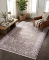 Rustic Charm Revival Collection Area Rug - Farmstead Rectangle Purple  lifestyle 38