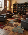 Bistro Lounge Collection Area Rug -  Ristretto Rectangle Multi  lifestyle 20