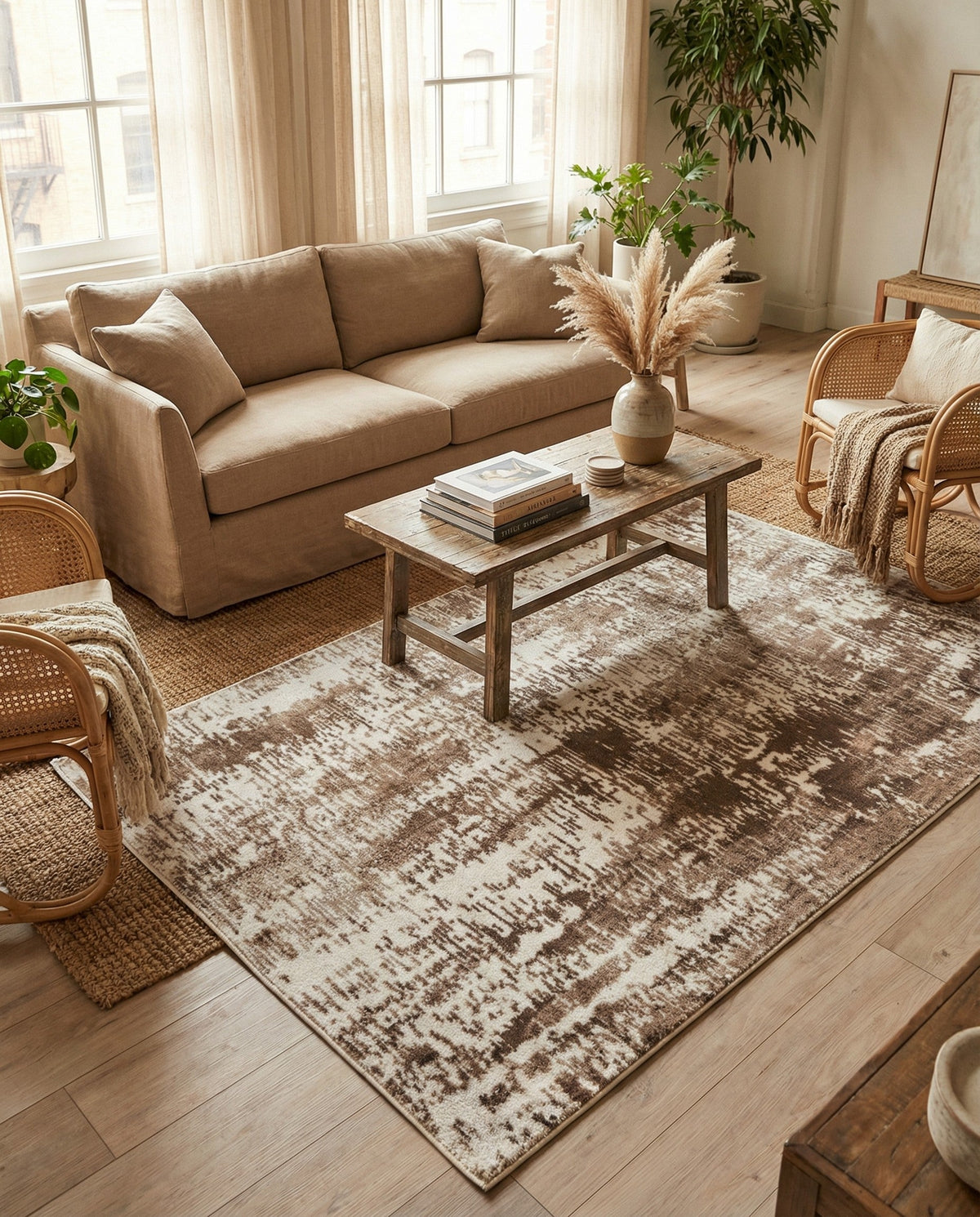 Coastal Haven Collection Area Rug -  Pelican Rectangle Ivory  lifestyle 28