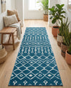 Marrakech Lattice Collection Area Rug - Medina (Blue) Runner Blue  lifestyle 40