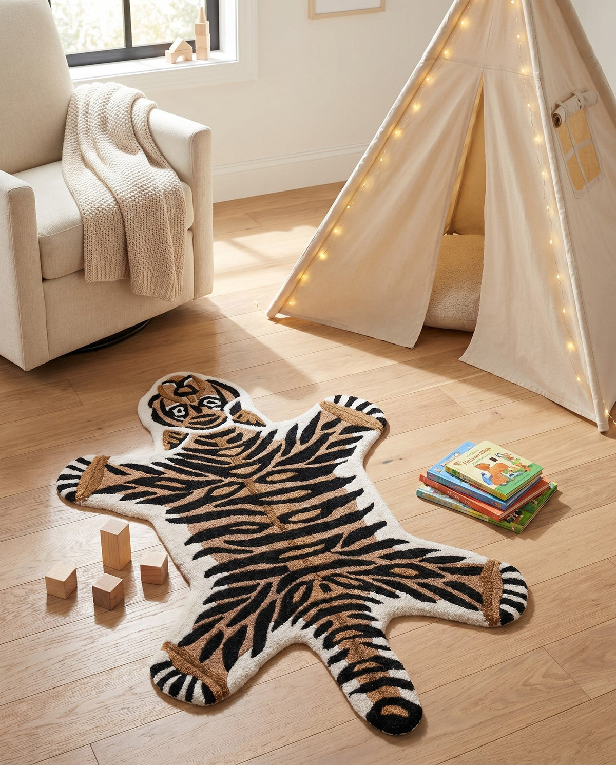 Whimsy Wonders Wool Collection Area Rug -  Delta Rectangle Brown  lifestyle 9