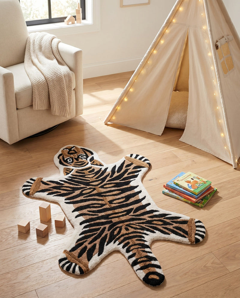 Whimsy Wonders Wool Collection Area Rug -  Delta Rectangle Brown  lifestyle 9