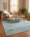 Dover Terrace Collection Area Rug -  Lagoon (Aqua) Rectangle Aqua  lifestyle 6