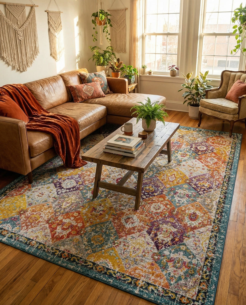 Brighton Terrace Collection Area Rug -  Rottingdean (Multi) Rectangle Multi  lifestyle 7