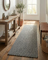 Highland Woven Jute Collection Area Rug - Glenmore (Navy Blue) Runner Navy Blue  lifestyle 68