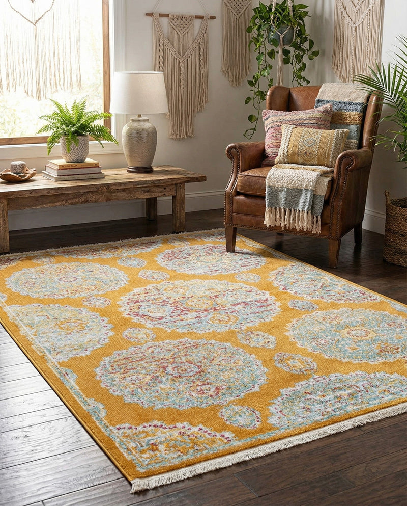 Arcadia Rugs Collection Area Rug -  Atlantis (Orange) Rectangle Orange  lifestyle 3