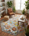 Arcadia Rugs Collection Area Rug -  Elysium Octagon Multi  lifestyle 69