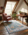 Arcadia Rugs Collection Area Rug - Eden (Gray and Blue) Rectangle Gray and Blue  lifestyle 8