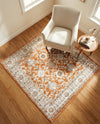 Savannah Elegance Collection Area Rug - Augusta (Rust Red) Square Rust Red  lifestyle 38