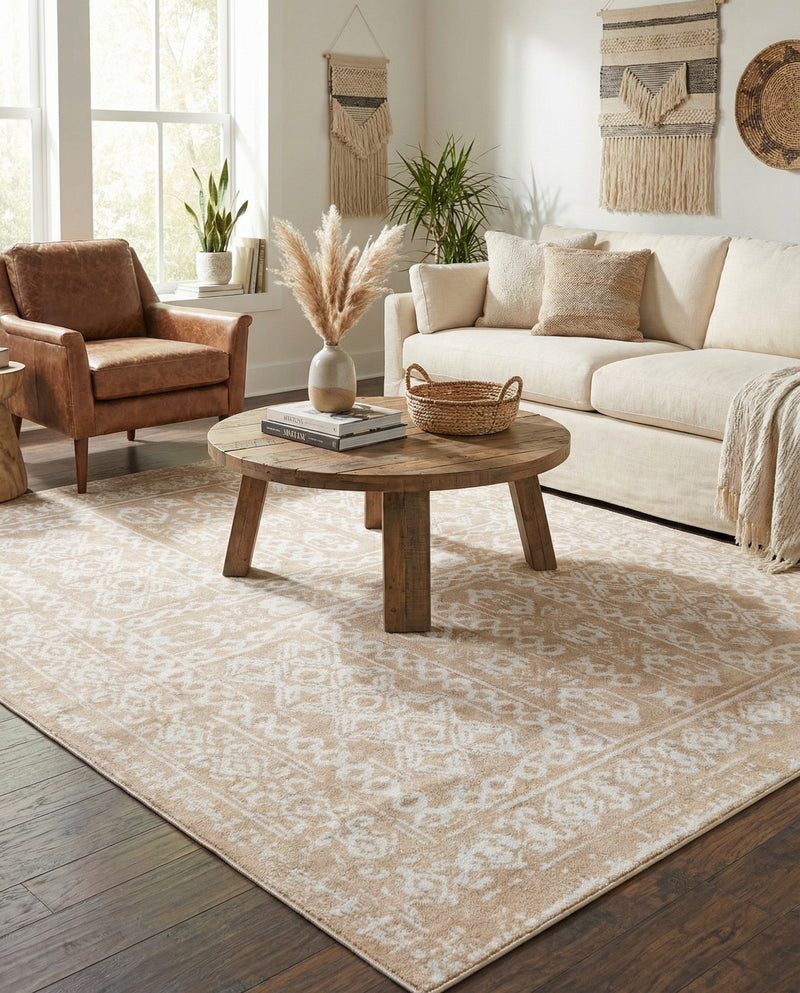 Cambridge Classics Collection Area Rug - Trinity (Beige) Rectangle Beige  lifestyle 18